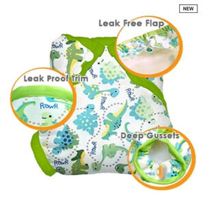 Tiny Tots Dinosaur Diaper Cover  One Size